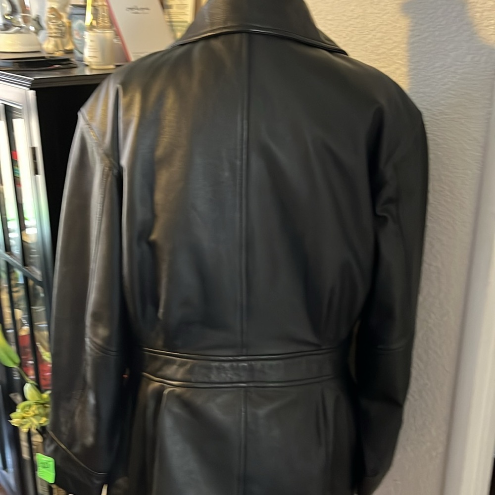 Women's Black lamb Leather vintage 1980s Jacket - Picture 7 of 8